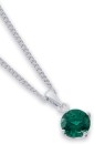 Sterling-Silver-Green-Cubic-Zirconia-65mm-Claw-Set-Pendant Sale