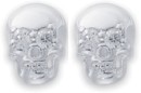 Sterling-Silver-Cubic-Zirconia-Gents-Skull-Studs Sale