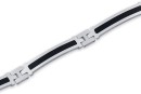Stainless-Steel-Chisel-Black-3-Bar-Gents-Bracelet Sale