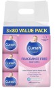 Curash-Fragrance-Free-Baby-Wipes-3x80-Pack Sale