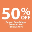 50-off-Design-Republique-Textured-Knit-Tank-Shorts Sale