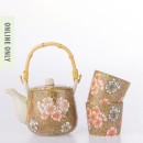 Gracious-Living-Delilah-Teapot-2-Mugs-Sage Sale