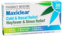 Maxiclear-Cold-Nasal-ReliefHayfever-Sinus-Relief-30-Tablets Sale