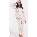 Gracious-Living-Leaf-Flannelette-Pj-Set-Cream Sale