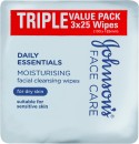 Johnsons-Daily-Essentials-Facial-Wipes-for-Dry-Skin-3x-25-Pack Sale