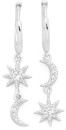 Sterling-Silver-Cubic-Zirconia-Star-and-Moon-Hoop-Drop-Earrings Sale