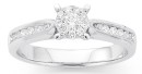 9ct-White-Gold-Diamond-Cluster-Ring Sale
