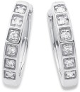 9ct-White-Gold-Diamond-Huggies Sale