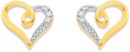 9ct-Diamond-Set-Heart-Loop-Earrings Sale