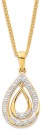 9ct-Diamond-Double-Oval-Pendant Sale