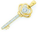 9ct-Diamond-Heart-Key-Pendant Sale