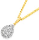 9ct-Diamond-Pear-Pendant Sale