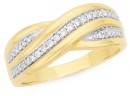 9ct-Diamond-Crossover-Ring Sale