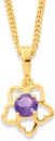 9ct-Amethyst-Flower-Pendant Sale