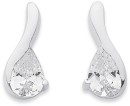 Sterling-Silver-Cubic-Zirconia-Pear-Drop-Studs Sale