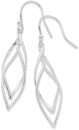 Sterling-Silver-Double-Textured-Twist-Drop-Earrings Sale