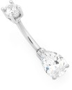 Sterling-Silver-Stainless-Steel-Cubic-Zirconia-Belly-Bar Sale