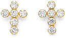 9ct-Cubic-Zirconia-Cross-Stud-Earrings Sale