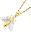 9ct-Two-Tone-Bee-Pendant Sale