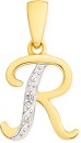 9ct-Diamond-Initial-R-Pendant Sale