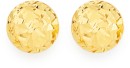 9ct-4mm-Diamond-Cut-Button-Stud-Earrings Sale