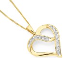 9ct-Diamond-Set-Heart-Pendant Sale