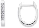 9ct-White-Gold-Diamond-Huggies Sale