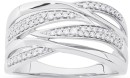 9ct-White-Gold-Diamond-Multi-Crossover-Ring Sale