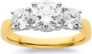 14ct-Element-Lab-Diamond-3-Stone-Ring Sale