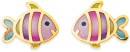 9ct-Pink-Enamel-Fish-Stud-Earrings Sale