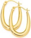 9ct-9mm-Flat-Oval-Creole-Earrings Sale