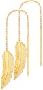 9ct-Leaf-Thread-Drop-Earrings Sale