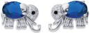 Sterling-Silver-Blue-Glass-Cubic-Zirconia-Elephant-Studs Sale