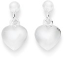 Sterling-Silver-Puff-Heart-Drop-Earrings Sale