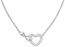 Sterling-Silver-Cubic-Zirconia-Heart-Infinity-Necklet-40cm5cm Sale