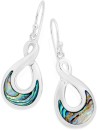 Sterling-Silver-Paua-Shell-Infinity-Drop-Earrings Sale