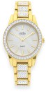 Elite-Ladies-Gold-Tone-Stone-Set-Watch Sale