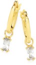 9ct-Cubic-Zirconia-Drop-Hoop-Earrings Sale