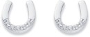 Sterling-Silver-Cubic-Zirconia-Horseshoe-Studs Sale