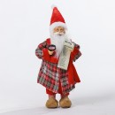 Christmas-Wishes-Santa-Claus-In-Tartan-Robe-45cm Sale