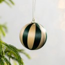 Christmas-Wishes-Striped-Bauble-Green Sale