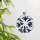 Christmas-Wishes-Blue-Glitter-Clear-Glass-Bauble Sale