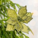 Christmas-Wishes-Clip-On-Flower-Green Sale
