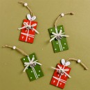 Christmas-Wishes-Wooden-4-Present-Boxes-Hanging-Christmas-Tree-Decorations Sale