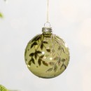 Christmas-Wishes-Leaf-Glass-Bauble Sale