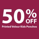 50-off-Printed-Velour-Kids-Ponchos Sale