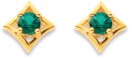 9ct-Created-Emerald-Star-Studs Sale