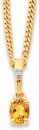 9ct-Citrine-Diamond-Pendant Sale