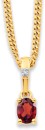 9ct-Garnet-Diamond-Pendant Sale