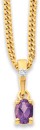9ct-Amethyst-Diamond-Pendant Sale